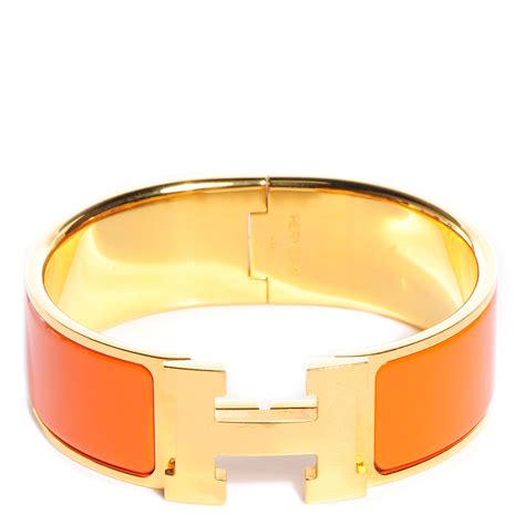 bracelet hermes femme orange|orange hermes clic clac bracelet.